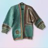 Cardigan Vert au Crochet