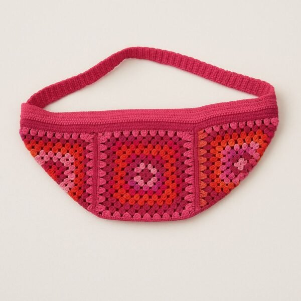 Sac bandoulière en crochet – Motif Granny Rose